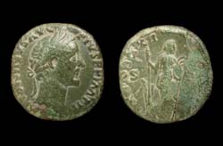 Antoninus Pius, Sestertius, Abundance reverse
